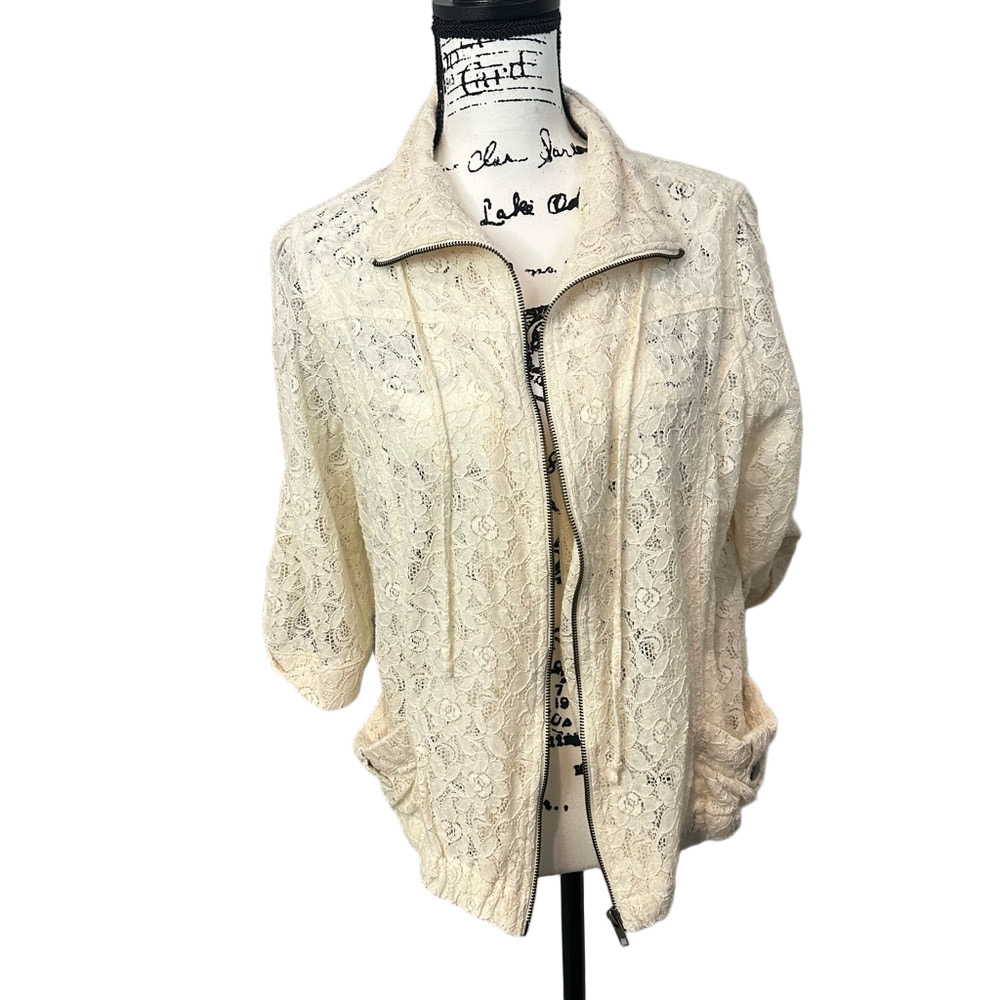 American Rag Elegant Cream Lace Women's Jacket